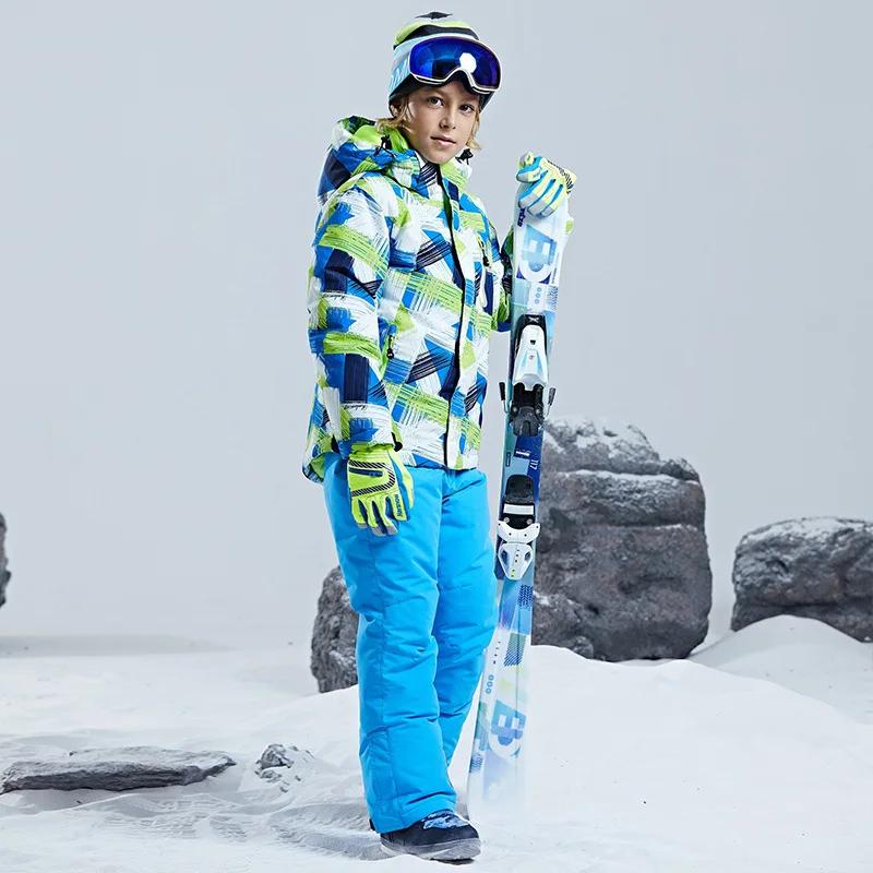 따뜻한 방수 어린이 스키 재킷, 어린이 스키 점프 슈트, 겨울 스노우 보드 재킷, 남아 및 여아 야외 스노우 팬츠 스노우슈트, SK107